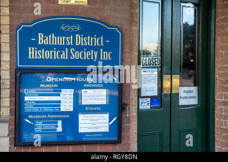 Bathurst Bezirk historische Gesellschaft und Museum, Bathurst Stadtzentrum, New South Wales, Australien Stockfoto