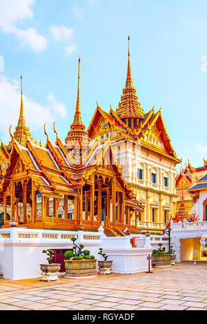 Phra Maha Prasat Komplex im Royal Grand Palace, Bangkok, Thailand Stockfoto