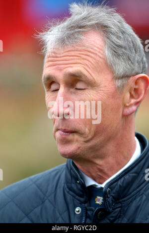 Nigel Evans MP (Con: Ribble Valley) am Westminster College Green, Januar 2019 Stockfoto