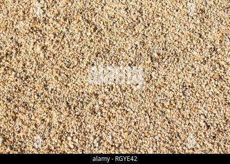 Kiesstrand Kopfsteinpflaster für einen strukturierten Hintergrund. Stockfoto