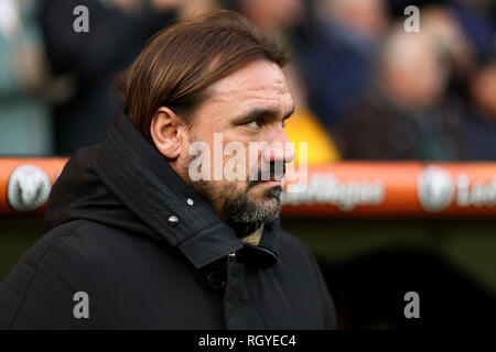 Manager von Norwich City, Daniel Farke - Norwich City v Sheffield United, Sky Bet Meisterschaft, Carrow Road, Norwich - 26. Januar 2019 die redaktionelle Nutzung Stockfoto