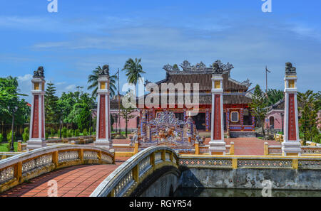 Hoi An, Vietnam - 20 Jan, 2019. Eine lokale Tempel in der Altstadt von Hoi An, Vietnam. Hoi An ist eine Stadt von Vietnam, an der Küste der Ostsee. Stockfoto