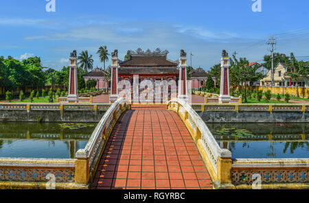 Hoi An, Vietnam - 20 Jan, 2019. Eine lokale Tempel in der Altstadt von Hoi An, Vietnam. Hoi An ist eine Stadt von Vietnam, an der Küste der Ostsee. Stockfoto