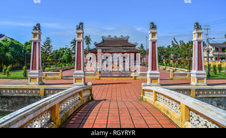 Hoi An, Vietnam - 20 Jan, 2019. Eine lokale Tempel in der Altstadt von Hoi An, Vietnam. Hoi An ist eine Stadt von Vietnam, an der Küste der Ostsee. Stockfoto