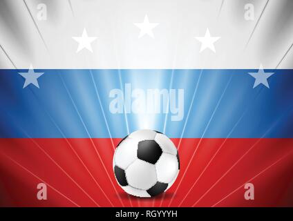 Fussball-WM 2018 in Russland abstrakt Hintergrund. Fußball-vektor design Stock Vektor