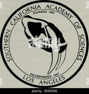 . Bulletin. Wissenschaft. ISSN 0038-3872 SÜDKALIFORNIEN AKADEMIE DER WISSENSCHAFTEN 2004 Jahrestagung der California State University Fullerton, Kalifornien Juni 1-2 ,2007 Abstracts. 59. Bitte beachten Sie, dass diese Bilder sind von der gescannten Seite Bilder, die digital für die Lesbarkeit verbessert haben mögen - Färbung und Aussehen dieser Abbildungen können nicht perfekt dem Original ähneln. extrahiert. Südkalifornien Akademie der Wissenschaften. Los Angeles, Calif.: Die Akademie Stockfoto