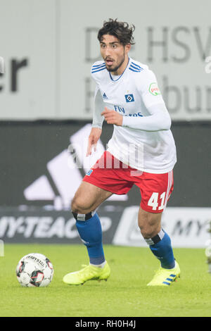 Hamburg, Deutschland. 30 Jan, 2019. 2. 1. Fussballbundesliga, 19. Spieltag, Hamburg Hamburg (HH) - SV Sandhausen (SH) 2-1, am 30.01. 2019 in Hamburg/Deutschland. € | Nutzung der weltweiten Kredit: dpa/Alamy leben Nachrichten Stockfoto