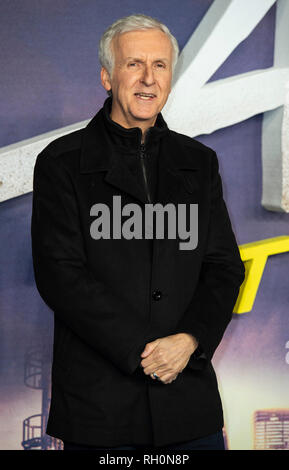 London, Großbritannien. 31. Januar, 2019. James Cameron besucht die Weltpremiere von "Alita: Battle Angel' im Odeon Leicester Square am 31. Januar 2019 in London, England Credit: Gary Mitchell, GMP-Media/Alamy leben Nachrichten Stockfoto