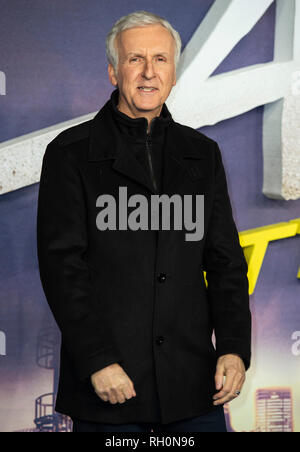 London, Großbritannien. 31. Januar, 2019. James Cameron besucht die Weltpremiere von "Alita: Battle Angel' im Odeon Leicester Square am 31. Januar 2019 in London, England Credit: Gary Mitchell, GMP-Media/Alamy leben Nachrichten Stockfoto