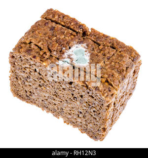 Roggenbrot mit Schimmel. Studio Foto Stockfoto