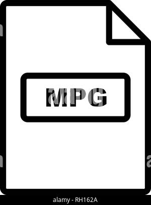 MPG Vektor Icon Zeichen Symbol Vektor Illustration für den privaten und gewerblichen Gebrauch... Reinigen Sie trendige Symbol... Stock Vektor