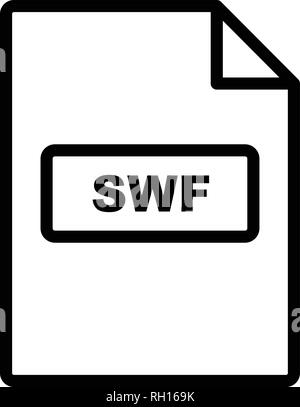 SWF-Vektor Icon Zeichen Symbol Vektor Illustration für den privaten und gewerblichen Gebrauch... Reinigen Sie trendige Symbol... Stock Vektor