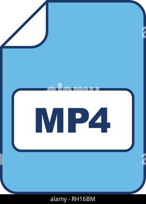 MP4 Vektor Icon Zeichen Symbol Vektor Illustration für den privaten und gewerblichen Gebrauch... Reinigen Sie trendige Symbol... Stock Vektor