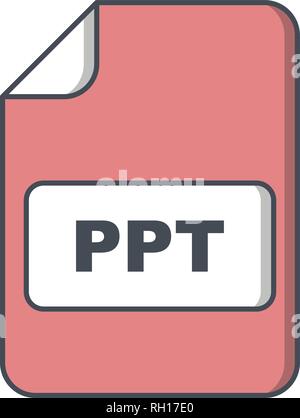 Die PPT-Vektor Icon Zeichen Symbol Vektor Illustration für den privaten und gewerblichen Gebrauch... Reinigen Sie trendige Symbol... Stock Vektor