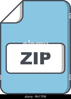 ZIP-Vektor Icon Zeichen Symbol Vektor Illustration für den privaten und gewerblichen Gebrauch... Reinigen Sie trendige Symbol... Stock Vektor