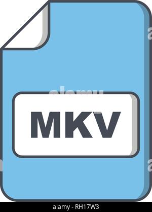 MKV-Vektor Icon Zeichen Symbol Vektor Illustration für den privaten und gewerblichen Gebrauch... Reinigen Sie trendige Symbol... Stock Vektor