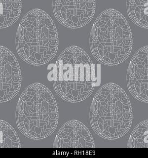 Ostereier Vektor nahtlose Muster. Hand abstract Frühling Textur im modernen Stil für Surface Design, Textil gezeichnet, Geschenkpapier, wallpape Stock Vektor