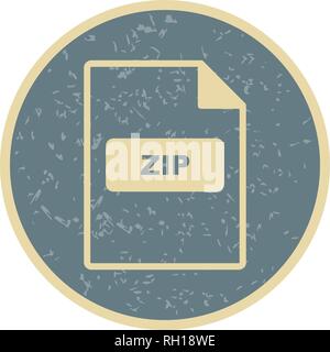 ZIP-Vektor Icon Zeichen Symbol Vektor Illustration für den privaten und gewerblichen Gebrauch... Reinigen Sie trendige Symbol... Stock Vektor