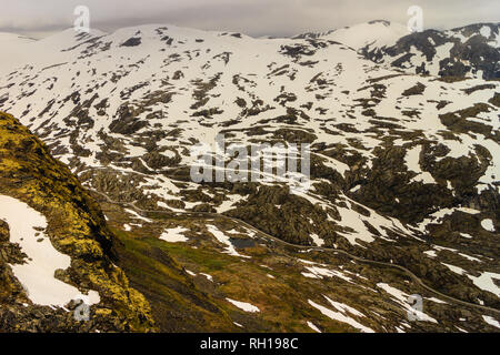 Die Nibbevegen Straße bis zum Dalsnibba Berg, Norwegen Stockfoto