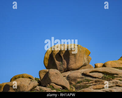 Granit Rose, Ploumanach, Côtes-d Armor, Bretagne, Frankreich, Europa Stockfoto