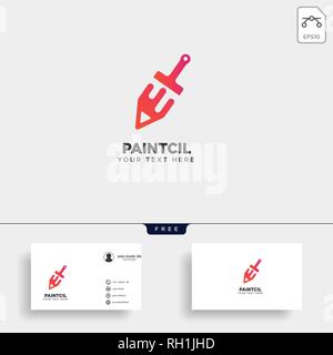 Bleistift Pinsel bunte Logo Vorlage Vektor icon-Element-Vektor Stock Vektor