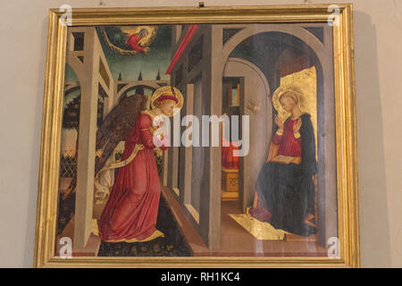 Italien, Florenz - 02 April 2017: der Blick auf frescoe innerhalb der Kirche Santa Maria Novella am 02 April 2017, Toskana, Italien. Stockfoto