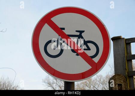 Keine radfahren Seufzer in der Nähe von Queens Holz London England Großbritannien Stockfoto
