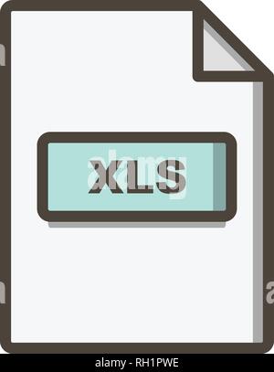 XLS Vektor Icon Zeichen Symbol Vektor Illustration für den privaten und gewerblichen Gebrauch... Reinigen Sie trendige Symbol... Stock Vektor