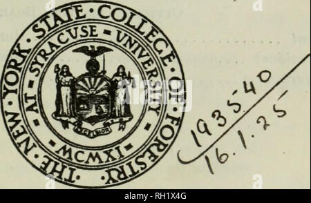. Bulletin. Wälder und Forstwirtschaft. f N Band XVI Umbra 26 BULLETIN DER New York State College der Forstwirtschaft an der Syracuse University HUGH S. BAKER. Dean einige Insekt Feinde von schattigen Bäumen und Ziersträuchern durch M.W. BLACKMAN, Ph.D. Professor für Waldentomologie und W. O. ELL 15, M.S. Ausbilder im Wald Entomologie. Veröffentlicht Vierteljährlich^ durch die Universität Eingetragen am Postofflce in Syrakus als zweiter Klasse mall Mattei. Bitte beachten Sie, dass diese Bilder aus gescannten Seite Bilder, die digital für die Lesbarkeit verbessert haben mögen - Färbung und Aussehen dieser Abbildungen m extrahiert werden Stockfoto