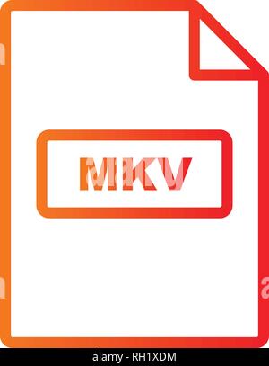 MKV-Vektor Icon Zeichen Symbol Vektor Illustration für den privaten und gewerblichen Gebrauch... Reinigen Sie trendige Symbol... Stock Vektor