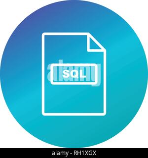 SQL-Vektor Icon Zeichen Symbol Vektor Illustration für den privaten und gewerblichen Gebrauch... Reinigen Sie trendige Symbol... Stock Vektor