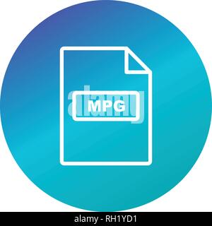 MPG Vektor Icon Zeichen Symbol Vektor Illustration für den privaten und gewerblichen Gebrauch... Reinigen Sie trendige Symbol... Stock Vektor