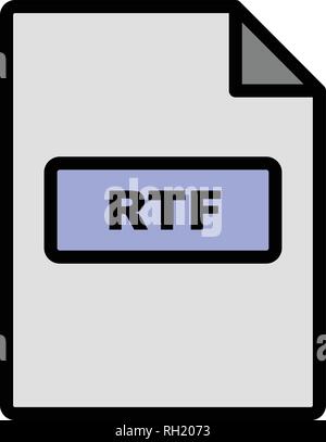 RTF-Vektor Icon Zeichen Symbol Vektor Illustration für den privaten und gewerblichen Gebrauch... Reinigen Sie trendige Symbol... Stock Vektor