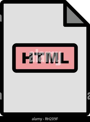 HTML-Vektor Icon Zeichen Symbol Vektor Illustration für den privaten und gewerblichen Gebrauch... Reinigen Sie trendige Symbol... Stock Vektor