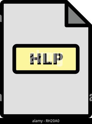 HLP Vektor Icon Zeichen Symbol Vektor Illustration für den privaten und gewerblichen Gebrauch... Reinigen Sie trendige Symbol... Stock Vektor