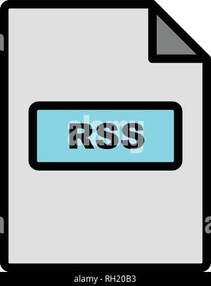 RSS-Vektor Icon Zeichen Symbol Vektor Illustration für den privaten und gewerblichen Gebrauch... Reinigen Sie trendige Symbol... Stock Vektor
