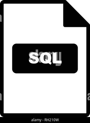 SQL-Vektor Icon Zeichen Symbol Vektor Illustration für den privaten und gewerblichen Gebrauch... Reinigen Sie trendige Symbol... Stock Vektor