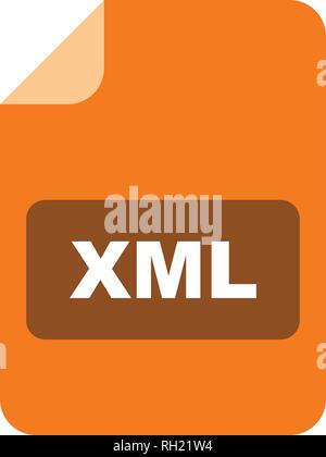 XML-Vektor Icon Zeichen Symbol Vektor Illustration für den privaten und gewerblichen Gebrauch... Reinigen Sie trendige Symbol... Stock Vektor