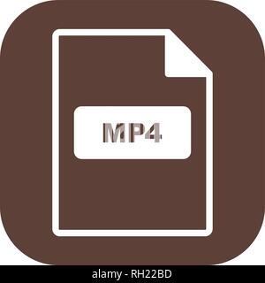 MP4 Vektor Icon Zeichen Symbol Vektor Illustration für den privaten und gewerblichen Gebrauch... Reinigen Sie trendige Symbol... Stock Vektor