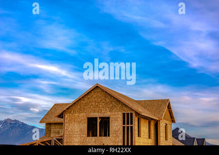 Neues Haus im Bau in Daybreak Utah Stockfoto