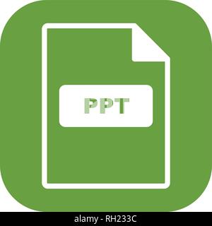 Die PPT-Vektor Icon Zeichen Symbol Vektor Illustration für den privaten und gewerblichen Gebrauch... Reinigen Sie trendige Symbol... Stock Vektor