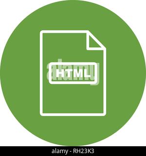 HTML-Vektor Icon Zeichen Symbol Vektor Illustration für den privaten und gewerblichen Gebrauch... Reinigen Sie trendige Symbol... Stock Vektor