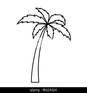 Palm Tree einfache Symbol Piktogramm Umrisse Vector Illustration Stock Vektor