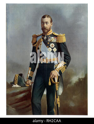 George V (George Frederick Ernest Albert; 3 Juni 1865 - 20. Januar 1936), war König des Vereinigten Königreichs und den britischen Dominions, und Kaiser von Indien, Ab dem 6. Mai 1910 bis zu seinem Tod im Jahr 1936. Stockfoto