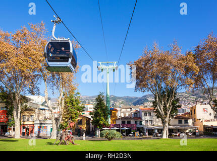 MADEIRA Funchal Seilbahn Anschluss Zona Velha Altstadt von Funchal nach Monte, den Berg Fuchal Zona Velha Madeira Portugal EU Europa Stockfoto