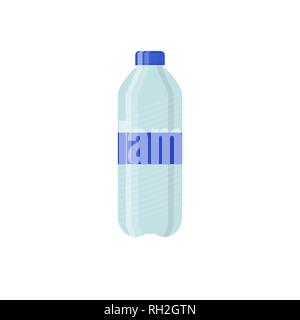 Flasche Wasser Symbol in Flat Style isoliert auf weißem Hintergrund. Vector Illustration. Stock Vektor