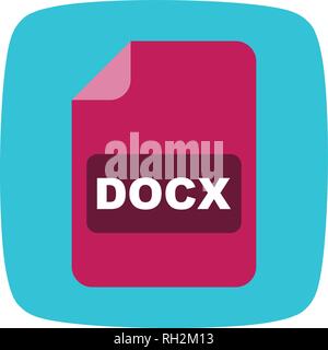 DOCX Vektor Icon Zeichen Symbol Vektor Illustration für den privaten und gewerblichen Gebrauch... Reinigen Sie trendige Symbol... Stock Vektor