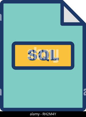 SQL-Vektor Icon Zeichen Symbol Vektor Illustration für den privaten und gewerblichen Gebrauch... Reinigen Sie trendige Symbol... Stock Vektor