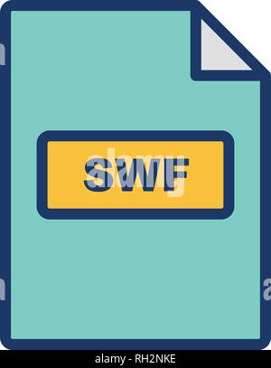 SWF-Vektor Icon Zeichen Symbol Vektor Illustration für den privaten und gewerblichen Gebrauch... Reinigen Sie trendige Symbol... Stock Vektor