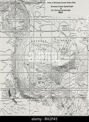 . Bruneau Dunes tiger beetle Bestand: Abschlussbericht für Herausforderung Kosten teilen Projekt: D010-P 3-0097. Saint Anthony Sanddünen tiger Beetle. 27 Bereich der Bruneau Dunes State Park Bruneau Dunes Viereck&amp; Hot Springs Kartenblatt, Idaho. Bitte beachten Sie, dass diese Bilder sind von der gescannten Seite Bilder, die digital für die Lesbarkeit verbessert haben mögen - Färbung und Aussehen dieser Abbildungen können nicht perfekt dem Original ähneln. extrahiert. Baker, Charles W. (Charles William), 1937, -; in den Vereinigten Staaten. Büro des Land-Managements. Boise Bezirksbüro. Boise, Idaho: Büro des Land Ma Stockfoto